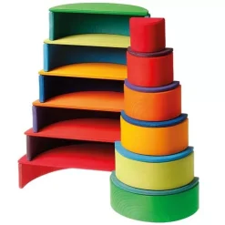 Grimm's Halfronde Schijven - Regenboog 10 Grimm's Halfronde Schijven - Regenboog -speelgarages, auto's & voertuigen Winkel grimm s halve cirkels ilovespeelgoed4