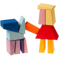 Grimm's Schuine Blokken - 30st 9 Grimm's Schuine Blokken - 30st -speelgarages, auto's & voertuigen Winkel grimm s hellende blokken 1