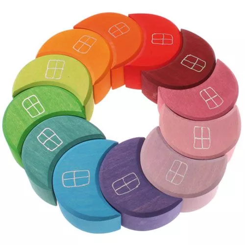 Grimm's Houten Stapel Maanhuisjes 2 Grimm's Houten Stapel Maanhuisjes - Afbeelding 2