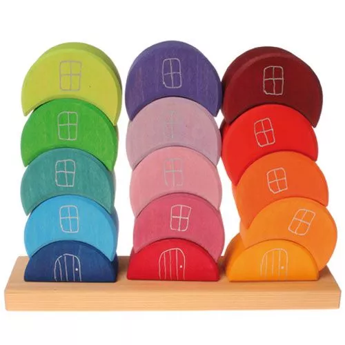 Grimm's Houten Stapel Maanhuisjes 1 Grimm's Houten Stapel Maanhuisjes