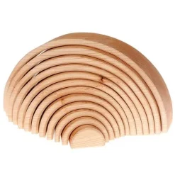 Grimm's Regenboog Stapeltoren Naturel - 12 Bogen 36 Cm