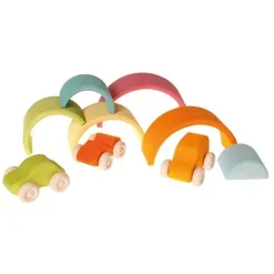 Grimm's Regenboog Stapeltoren Pastel - 6 Bogen 17 Cm 13 Grimm's Regenboog Stapeltoren Pastel - 6 Bogen 17 Cm -speelgarages, auto's & voertuigen Winkel grimm s regenboog stapeltoren pastel 6 bogen 17 cm 2
