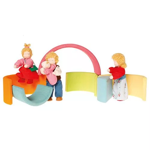 Grimm's Regenboog Stapeltoren Pastel - 12 Bogen 36 Cm 2 Grimm's Regenboog Stapeltoren Pastel - 12 Bogen 36 Cm - Afbeelding 2