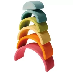 Grimm's Regenboog Stapeltoren Pastel - 6 Bogen 17 Cm 12 Grimm's Regenboog Stapeltoren Pastel - 6 Bogen 17 Cm -speelgarages, auto's & voertuigen Winkel grimm s regenboog stapeltoren pastel 6 bogen 17 cm 5