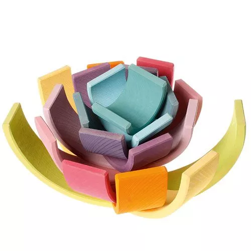 Grimm's Regenboog Stapeltoren Pastel - 12 Bogen 36 Cm 3 Grimm's Regenboog Stapeltoren Pastel - 12 Bogen 36 Cm - Afbeelding 3