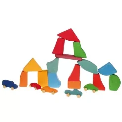 Grimm's Bouwblokken Abstract - 15st -speelgarages, auto's & voertuigen Winkel grimm s bouwblokken abstract 15st5