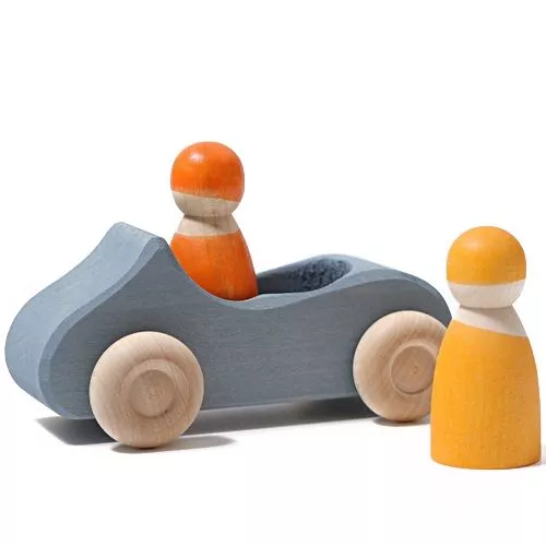 Grimm's Cabrio Auto - Large - Blauw 2 Grimm's Cabrio Auto - Large - Blauw - Afbeelding 2