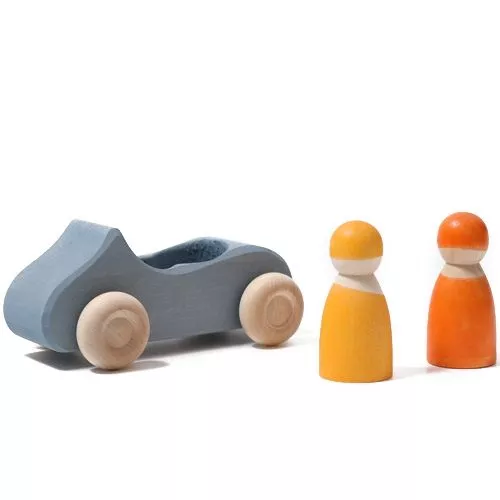 Grimm's Cabrio Auto - Large - Blauw 3 Grimm's Cabrio Auto - Large - Blauw - Afbeelding 3