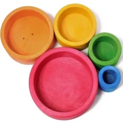 Grimm's Stapelbakjes Regenboog -speelgarages, auto's & voertuigen Winkel grimm s kommen regenboog7