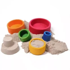 Grimm's Stapelbakjes Regenboog -speelgarages, auto's & voertuigen Winkel grimm s kommen regenboog8