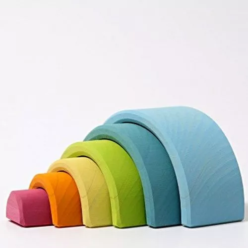 Grimm's Regenboog Stapeltoren Pastel - 6 Bogen 10,5 Cm 3 Grimm's Regenboog Stapeltoren Pastel - 6 Bogen 10,5 Cm - Afbeelding 3