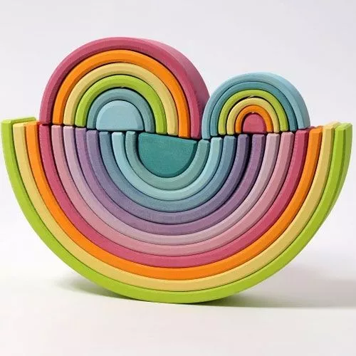 Grimm's Regenboog Stapeltoren Pastel - 6 Bogen 10,5 Cm 2 Grimm's Regenboog Stapeltoren Pastel - 6 Bogen 10,5 Cm - Afbeelding 2