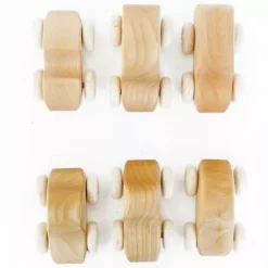 Grimm's Wagenpark Naturel - 6st 12 Grimm's Wagenpark Naturel - 6st -speelgarages, auto's & voertuigen Winkel grimmsautoset2