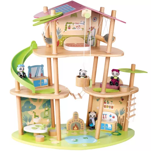 Hape Poppenhuis Met Inrichting En Pandafamilie 1 Hape Poppenhuis Met Inrichting En Pandafamilie