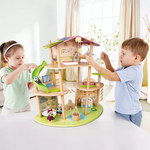 Hape Poppenhuis Met Inrichting En Pandafamilie 6 Hape Poppenhuis Met Inrichting En Pandafamilie - Afbeelding 6