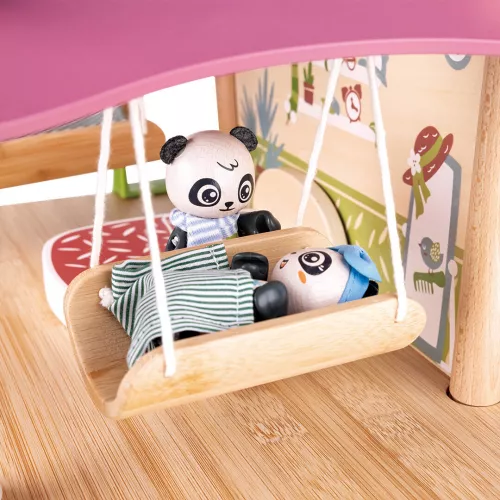 Hape Poppenhuis Met Inrichting En Pandafamilie 4 Hape Poppenhuis Met Inrichting En Pandafamilie - Afbeelding 4