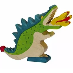 Holztiger Draak Groen 20 Cm