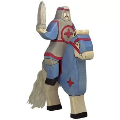 Holztiger Ridder Rijdend Blauw 17 Cm