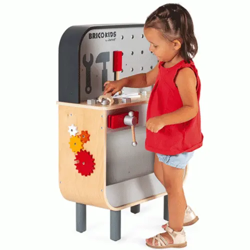 Janod Dubbelzijdige Werkbank Met Autobaan 3 Janod Dubbelzijdige Werkbank Met Autobaan - Afbeelding 3