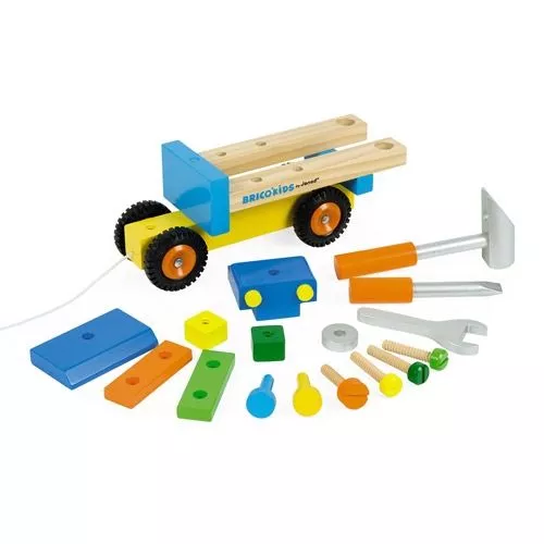 Janod Trekfiguur Vrachtwagen Met Gereedschap 2 Janod Trekfiguur Vrachtwagen Met Gereedschap - Afbeelding 2