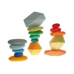 Grimm's Stapelset Kiezelstenen - Groen 6 Grimm's Stapelset Kiezelstenen - Groen -speelgarages, auto's & voertuigen Winkel kiezelstenen groen4 1