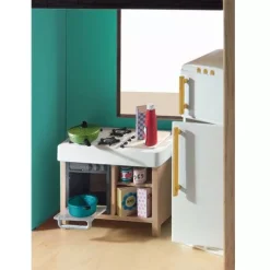 DJECO Speelgoed Djeco Poppenhuis Kubus -speelgarages, auto's & voertuigen Winkel kubus1 1