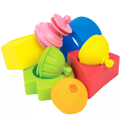 Lalaboom Geometrische Vormen En Klikkralen - 12st 3 Lalaboom Geometrische Vormen En Klikkralen - 12st - Afbeelding 3