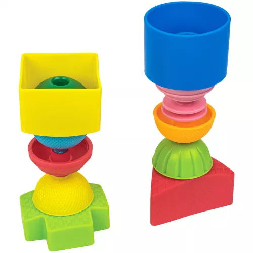 Lalaboom Geometrische Vormen En Klikkralen - 12st 4 Lalaboom Geometrische Vormen En Klikkralen - 12st - Afbeelding 4