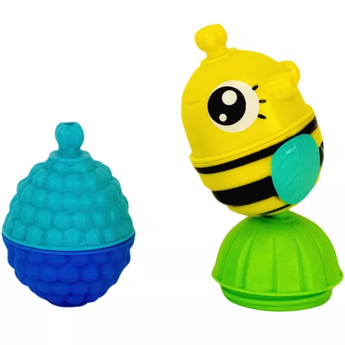 Lalaboom Klikkralen Vogel En Bij - Blauw - 6st 2 Lalaboom Klikkralen Vogel En Bij - Blauw - 6st - Afbeelding 2