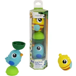 Lalaboom Klikkralen Vogel En Bij - Blauw - 6st