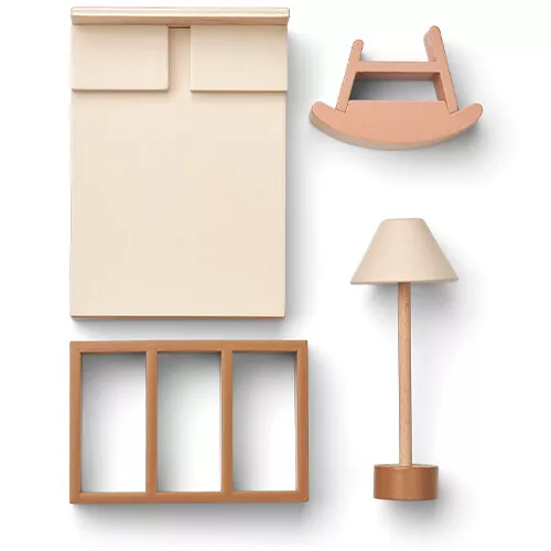 Liewood Poppenhuisslaapkamer Amanda - Rose Mix 2 Liewood Poppenhuisslaapkamer Amanda - Rose Mix - Afbeelding 2