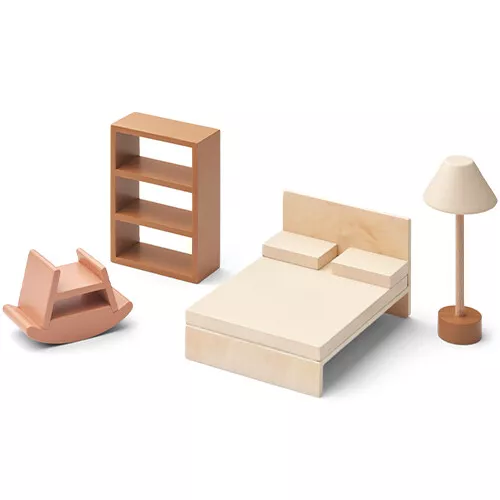 Liewood Poppenhuisslaapkamer Amanda - Rose Mix 1 Liewood Poppenhuisslaapkamer Amanda - Rose Mix