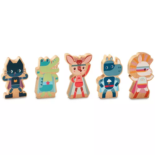 Lilliputiens Dierfiguren Superhelden - 5st 1 Lilliputiens Dierfiguren Superhelden - 5st