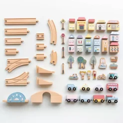 Little Dutch Treinbaan Xxl Starterskit - 108-delig -speelgarages, auto's & voertuigen Winkel little dutch treinbaan xxl starterskit 108 delig 1