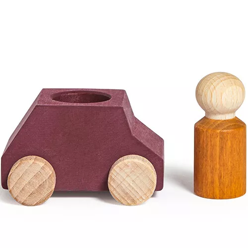 Lubulona Auto Met Poppetje - Paars 2 Lubulona Auto Met Poppetje - Paars - Afbeelding 2