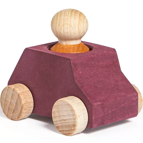 Lubulona Auto Met Poppetje - Paars 1 Lubulona Auto Met Poppetje - Paars