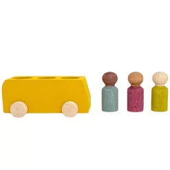 Lubulona Bus Met Poppetjes - Geel 9 Lubulona Bus Met Poppetjes - Geel -speelgarages, auto's & voertuigen Winkel lubulona bus met poppetjes geel 4