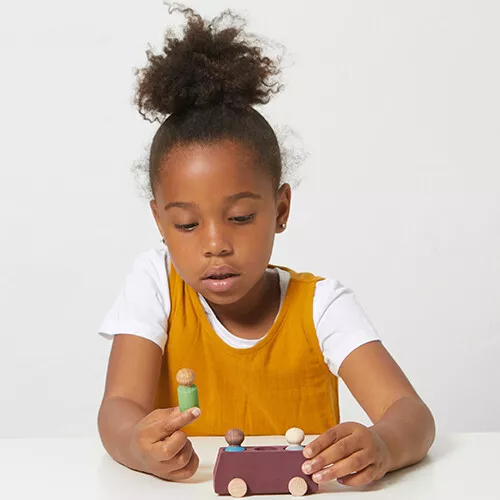 Lubulona Bus Met Poppetjes - Paars 3 Lubulona Bus Met Poppetjes - Paars - Afbeelding 3