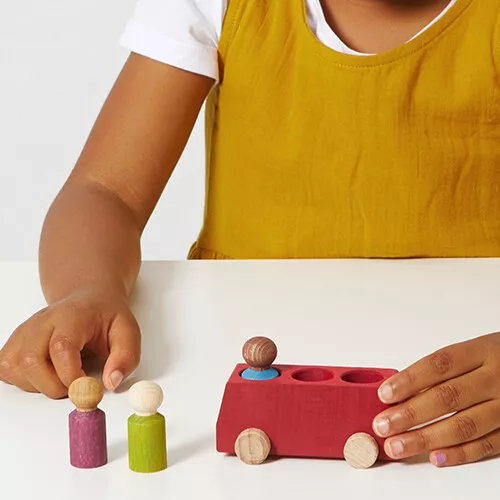 Lubulona Bus Met Poppetjes - Rood 4 Lubulona Bus Met Poppetjes - Rood - Afbeelding 4