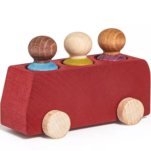 Lubulona Bus Met Poppetjes - Rood 1 Lubulona Bus Met Poppetjes - Rood