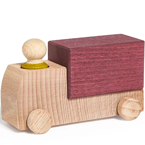 Lubulona Vrachtwagen Met Poppetje - Paars 1 Lubulona Vrachtwagen Met Poppetje - Paars