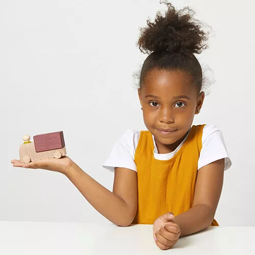 Lubulona Vrachtwagen Met Poppetje - Paars 3 Lubulona Vrachtwagen Met Poppetje - Paars - Afbeelding 3