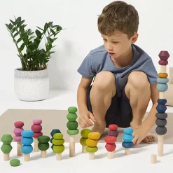 Lubulona Stapeltoren Bomen - Winter -speelgarages, auto's & voertuigen Winkel lubulona stacking trees all seasons kid 1 square srgb