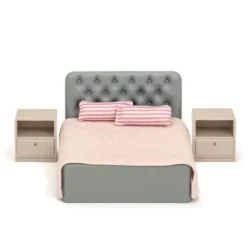 Lundby Poppenhuis Slaapkamer - Grijs-roze