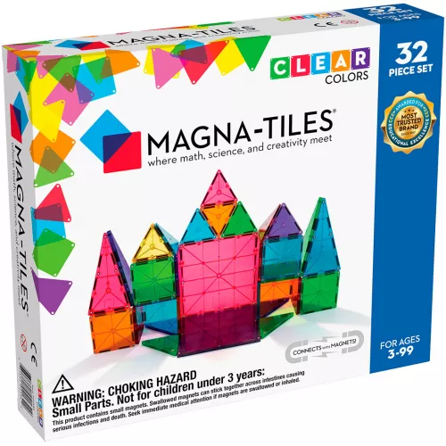 Magna-tiles Magnetische Tegels Clear Colors - 32st 1 Magna-tiles Magnetische Tegels Clear Colors - 32st