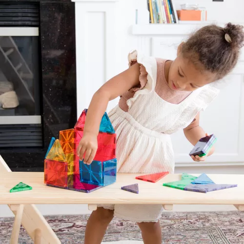 Magna-tiles Magnetische Tegels Clear Colors - 32st 4 Magna-tiles Magnetische Tegels Clear Colors - 32st - Afbeelding 4