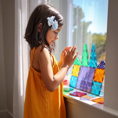 Magna-tiles Magnetische Tegels Clear Colors - 32st 3 Magna-tiles Magnetische Tegels Clear Colors - 32st - Afbeelding 3