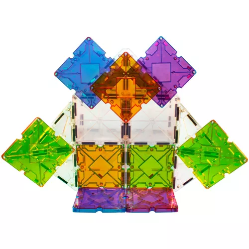 Magna-tiles Magnetische Tegels Clear Colors - Freestyle - 40st 5 Magna-tiles Magnetische Tegels Clear Colors - Freestyle - 40st - Afbeelding 5