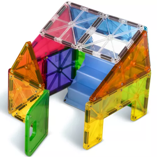 Magna-tiles Magnetische Tegels Clear Colors - House - 28st 2 Magna-tiles Magnetische Tegels Clear Colors - House - 28st - Afbeelding 2