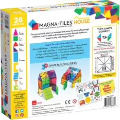 Magna-tiles Magnetische Tegels Clear Colors - House - 28st 11 Magna-tiles Magnetische Tegels Clear Colors - House - 28st -speelgarages, auto's & voertuigen Winkel magna tiles magnetische tegels clear colors house 28st 2